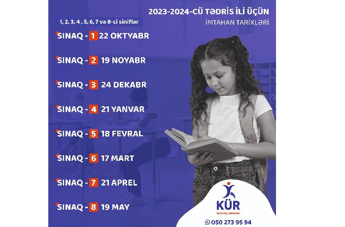 2023-2024-CÜ TƏDRİS İLİ ÜÇÜN İMTAHAN TARİXLƏRİ