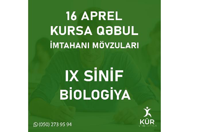 Biologiya 9-cu sinif