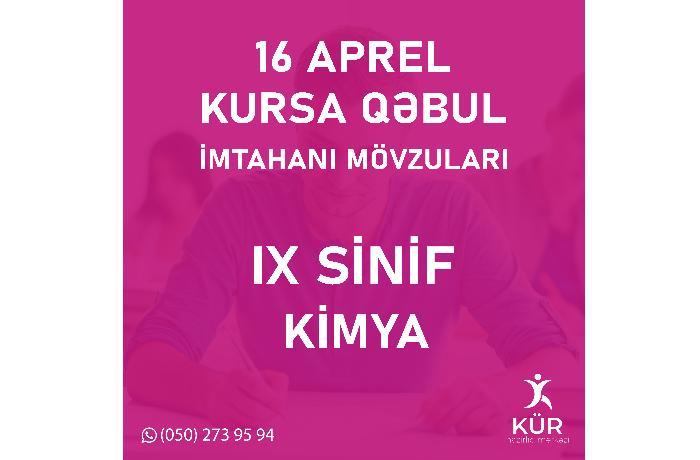 Kimya 9-cu sinif