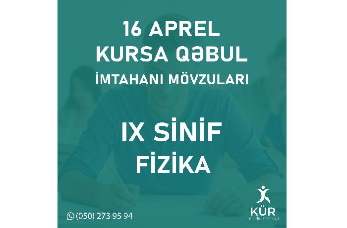 Fizika 9-cu sinif