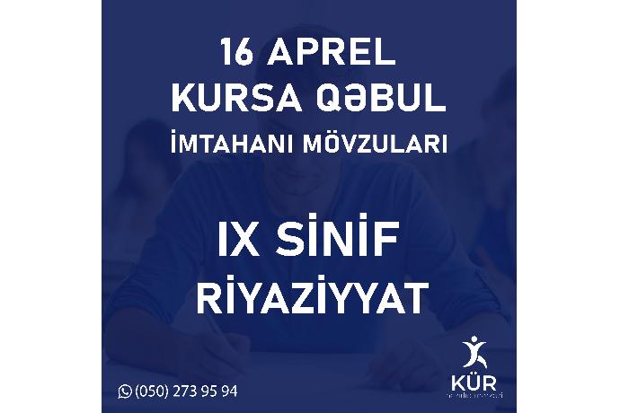 Riyaziyyat 9-cu sinif