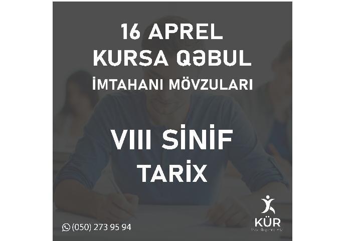 Tarix 8-ci sinif