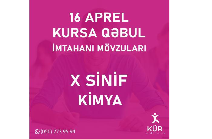 Kimya 10-cu sinif