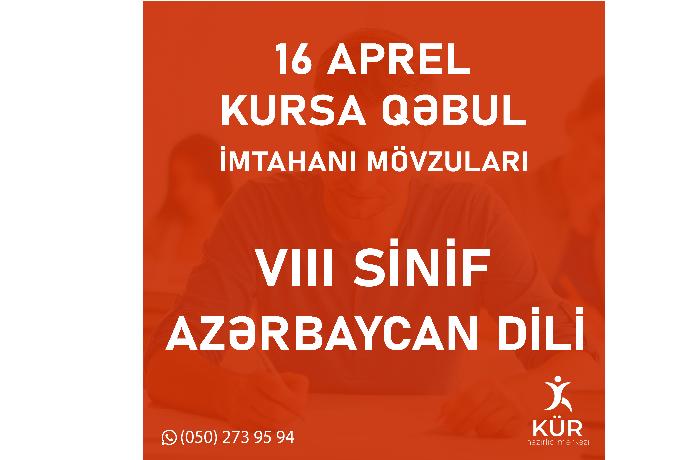 Azərbaycan dili 8-ci sinif