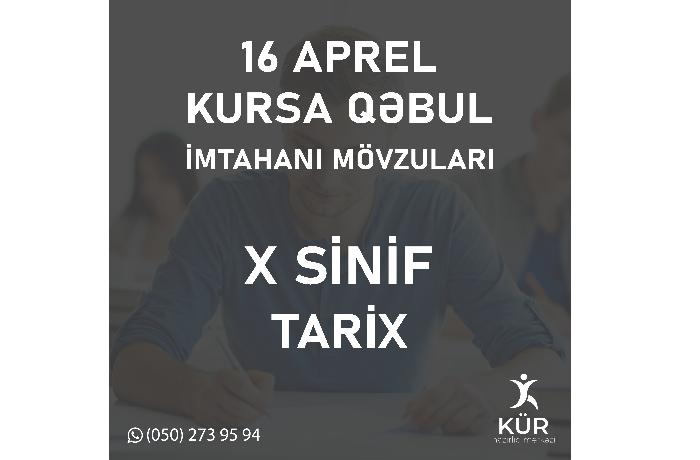 Tarix 10-cu sinif