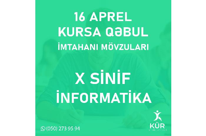 İnformatika 10-cu sinif