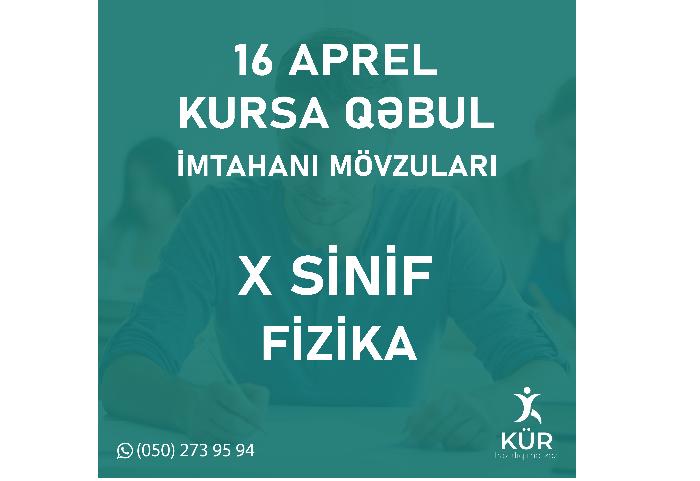 Fizika 10-cu sinif