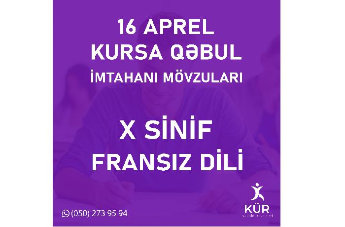 Fransız dili 10-cu sinif